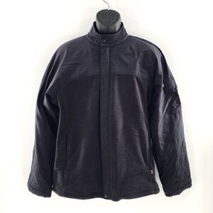 Tommy Bahama Mens 18 Golf Fleece Jacket Full Zip Black Lightweight Casual Sz M